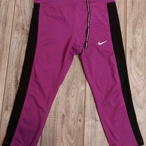 Nike Dri Fit  Purple/black Running Capris